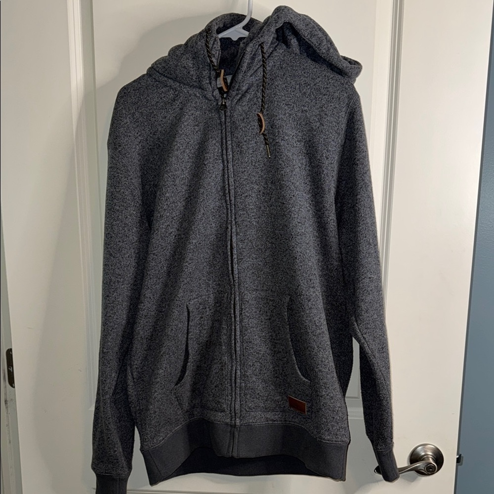Quiksilver Men's Black Zip-Up Sweater